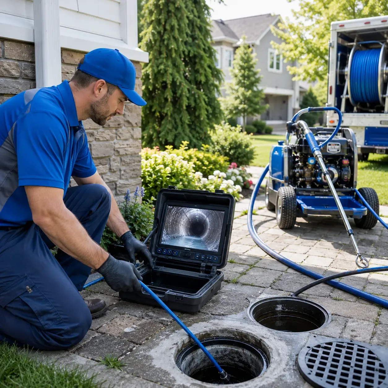 Outdoor drain cleaning professionals serving Walled Lake, MI