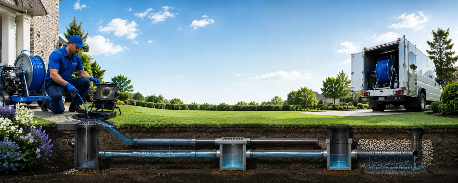 Outdoor drain cleaning information for Walled Lake, MI